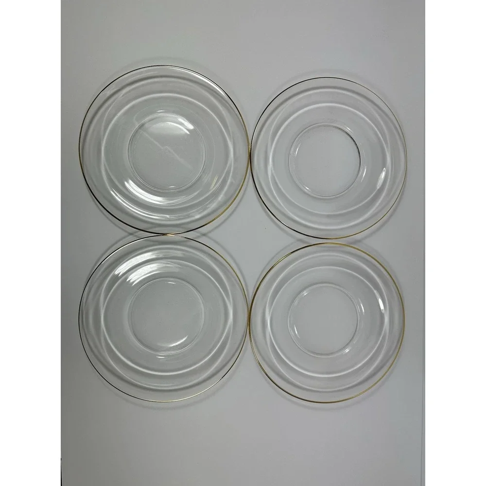 Clear Glass Salad/Luncheon Plates ~8